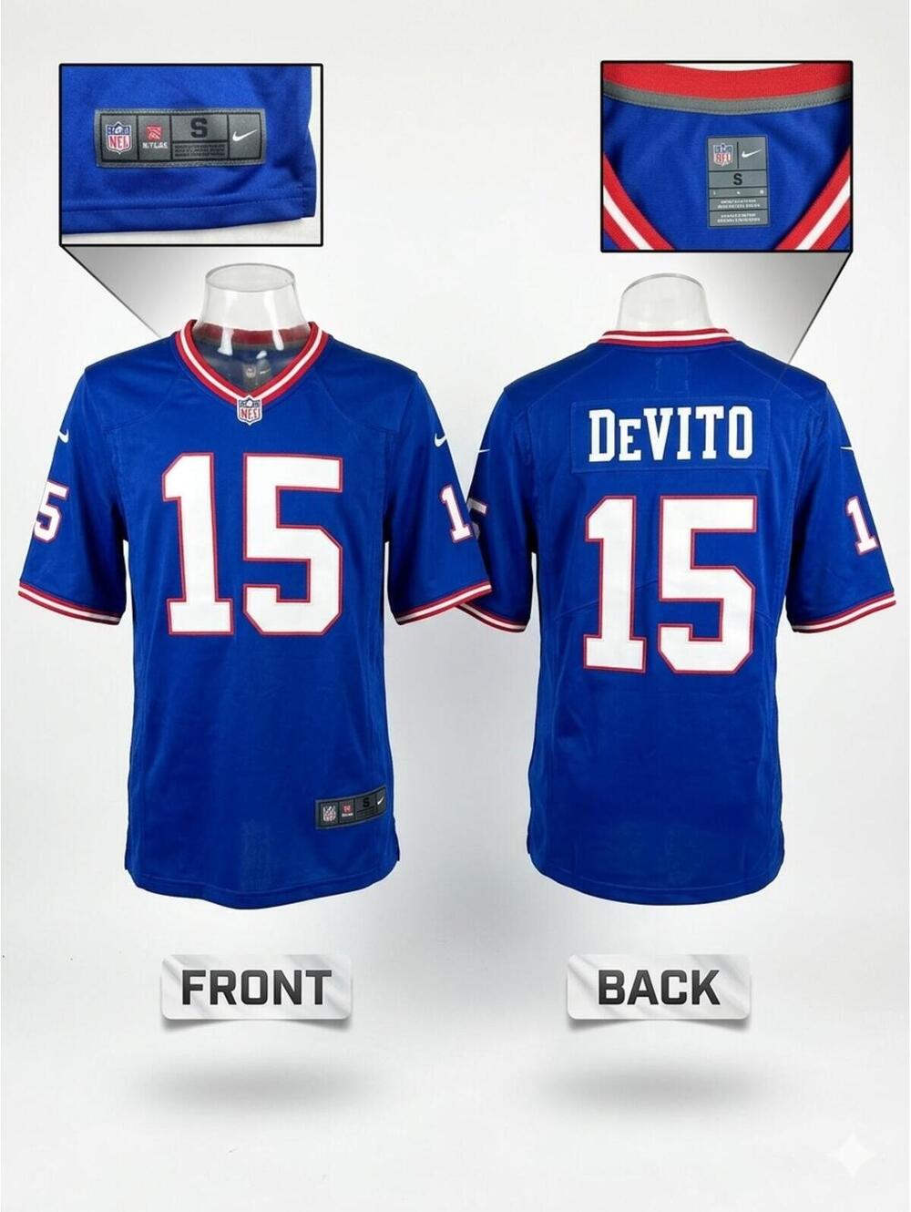 NWT Nike NFL Buffalo Bills #15 DeVito Blue NWTJersey Size Small